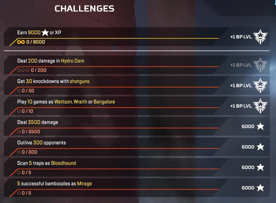 Daily Challenges Apex Legends