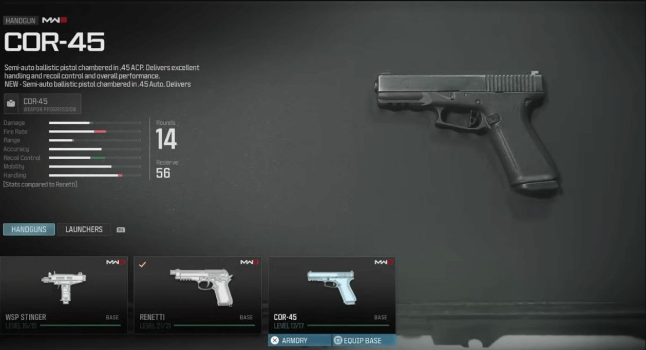 MW3 Handgun